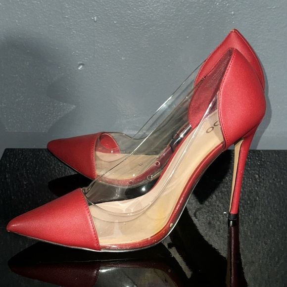 Aldo Red Transparent Heels - Picture 5 of 7
